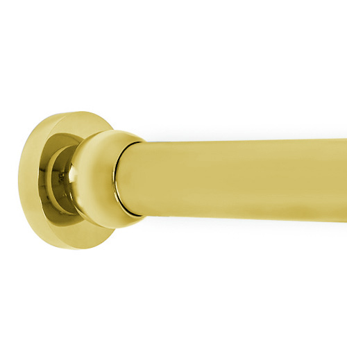 60 Shower Rod - Contemporary Round - Unlacquered Brass