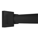 48" Shower Rod - Contemporary Square - Flat Black