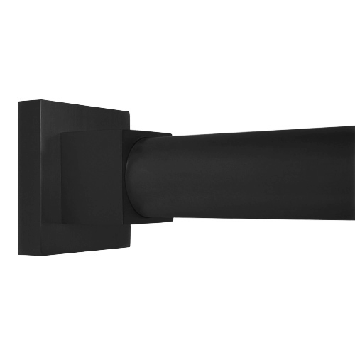 Contemporary Square - Shower Rod - Flat Black