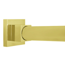 36" Shower Rod - Contemporary Square - Unlacquered Brass