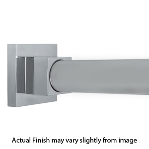 60" Shower Rod - Contemporary Square - Polished Chrome
