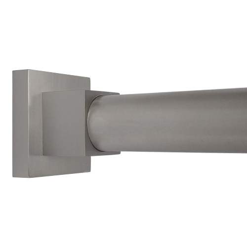 Contemporary Square - Shower Rod - Brushed/ Satin Nickel