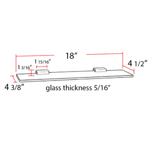 A6550-18 - Cube - 18" Glass Shelf