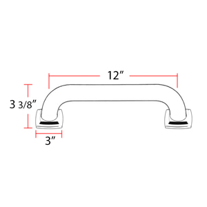 A6524/A0012 - Cube - 12" Grab Bar