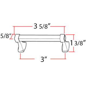 A985-3 - Cube - 3" Cabinet Pull