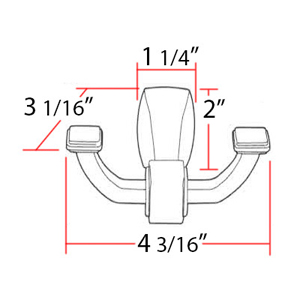 A6584 - Cube - Double Robe Hook