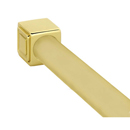 36" Shower Rod - Cube - Unlacquered Brass