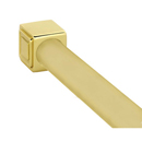 36" Shower Rod - Cube - Polished Brass