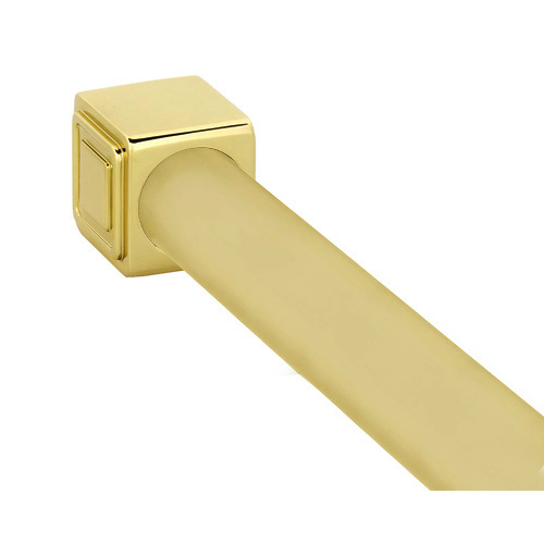 shower curtain rod tension brushed brass