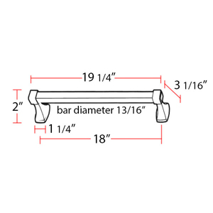 A6520-18 - Cube - 18" Towel Bar