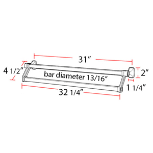 A6525-31 - Cube - 31" Double Towel Bar