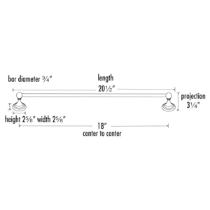 A9020-18 - Embassy - 18" Towel Bar