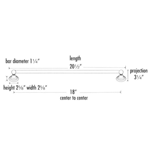 A9023-18 - Embassy - 18" x 1.25" Grab Bar