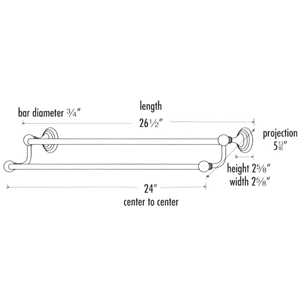 A9025-24 - Embassy - 24" Double Towel Bar