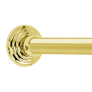 36" Shower Rod - Embassy - Unlacquered Brass