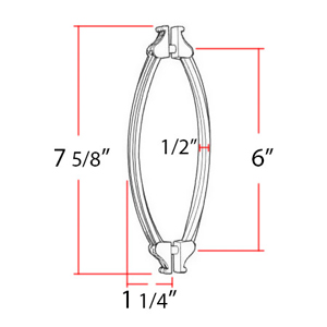 G1476 - Fiore - Back-to-Back Shower Door Pull