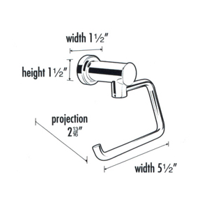 A8766 - Infinity - Single Post Tissue Holder