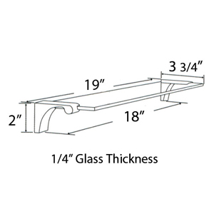 A6850-18 - Luna - 18" Glass Shelf