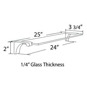 A6850-24 - Luna - 24" Glass Shelf