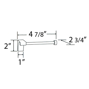 A6866L - Luna - Single Post Tissue Holder - Left Hand