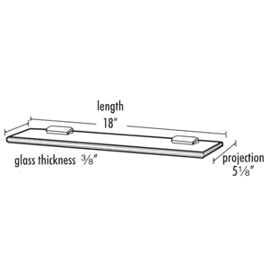 A7450-18 - Manhattan - 18" Glass Shelf