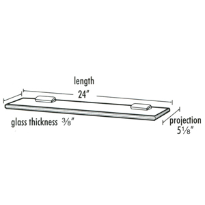 A7450-24 - Manhattan - 24" Glass Shelf