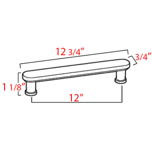 A717-12 - Moderne - 12" Cabinet Pull