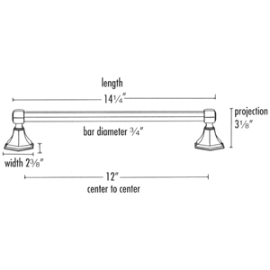 A7720-12 - Nicole - 12" Towel Bar