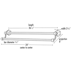 A7725-24 - Nicole - 24" Double Towel Bar