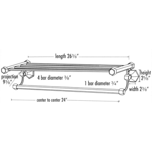 A7726-24 - Nicole - 24" Towel Shelf/Bar