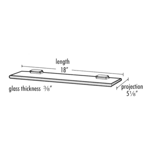 A7750-18 - Nicole - 18" Glass Shelf