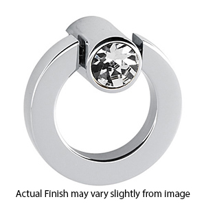 Ring Pull - Contemporary Round Crystal