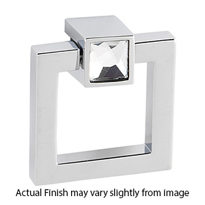 Ring Pull - Contemporary Square Crystal