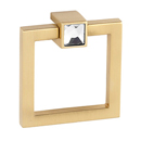 Ring Pull - Contemporary Square Crystal