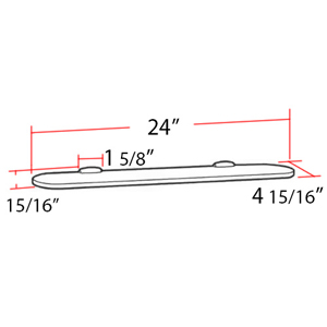 A6650-24 - Royale - 24" Glass Shelf