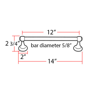 A6620-12 - Royale - 12" Towel Bar