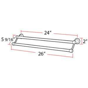 A6625-24 - Royale - 24" Double Towel Bar