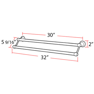 A6625-30 - Royale - 30" Double Towel Bar