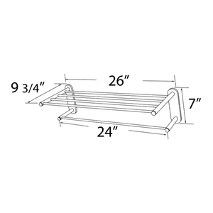 A8326-24 - Contemporary Round - 24" Towel Rack