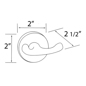 A8384 - Contemporary Round - Robe Hook