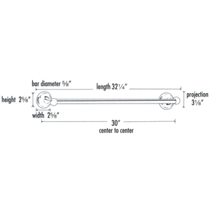 A9220-30 - Yale - 30" Towel Bar