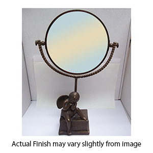 Angel Two Sided Mirror (1 Side 3x Magnified) - Bronze