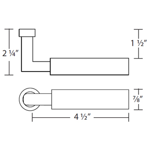 1250 - Bauhaus Door Lever