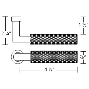 1255 - Bauhaus Knurled Door Lever