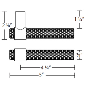 2395 - Fountain Knurled Door Lever