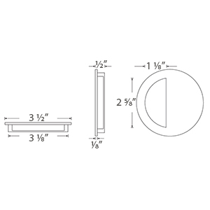 C1845 - Round Half-Moon Flush Door Pull