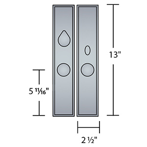 Rectangular Mortise Double Knob Entryset