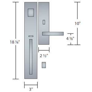 Urban Mortise Grip x Right-Hand Lever Door Entryset
