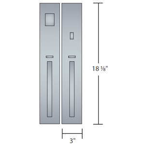 Urban Mortise 18.1" Grip by Grip Door Entryset