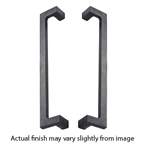 1383-BTB - Offset Urban Back-to-Back Door Pull - Solid Bronze